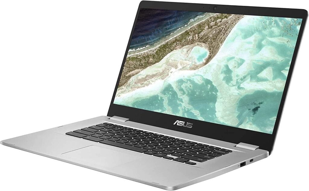 ASUS C423NA Chromebook 14 HD Laptop (Intel Dual Core Celeron Processor N3350, 4GB DDR4 RAM, 64GB SSD) Webcam, WiFi, Bluetooth, Type-C, Google Chrome OS - Silver (Renewed)