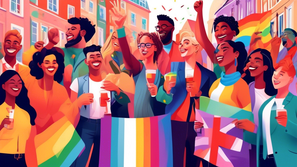 Identityvc Supports Europe's LGBTQ+ Venture Ecosystem Through Funding and Communityentrepreneurs celebrating a successful venture funding round in a colorful European city.